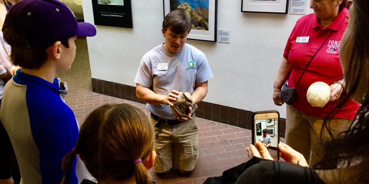 Small Mammal House animal demonstration. 