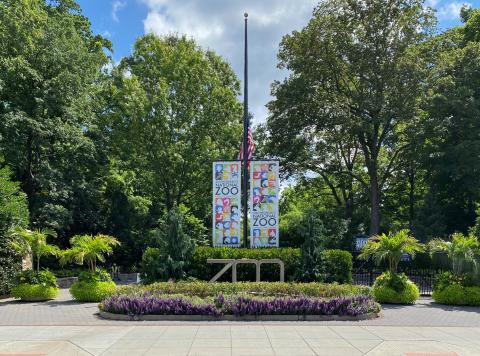The Smithsonian's National Zoo reopens to the public on July 24. The entrance gate at the Smithsonian's National Zoo
