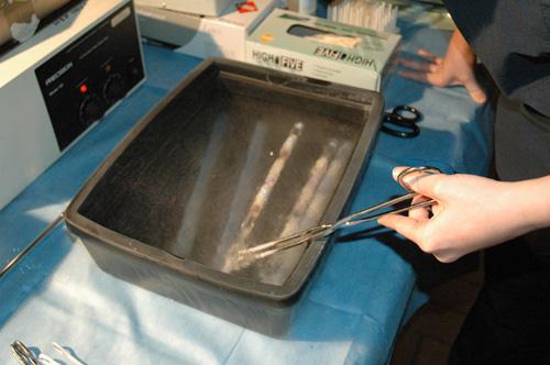 scientists in lab work with samples