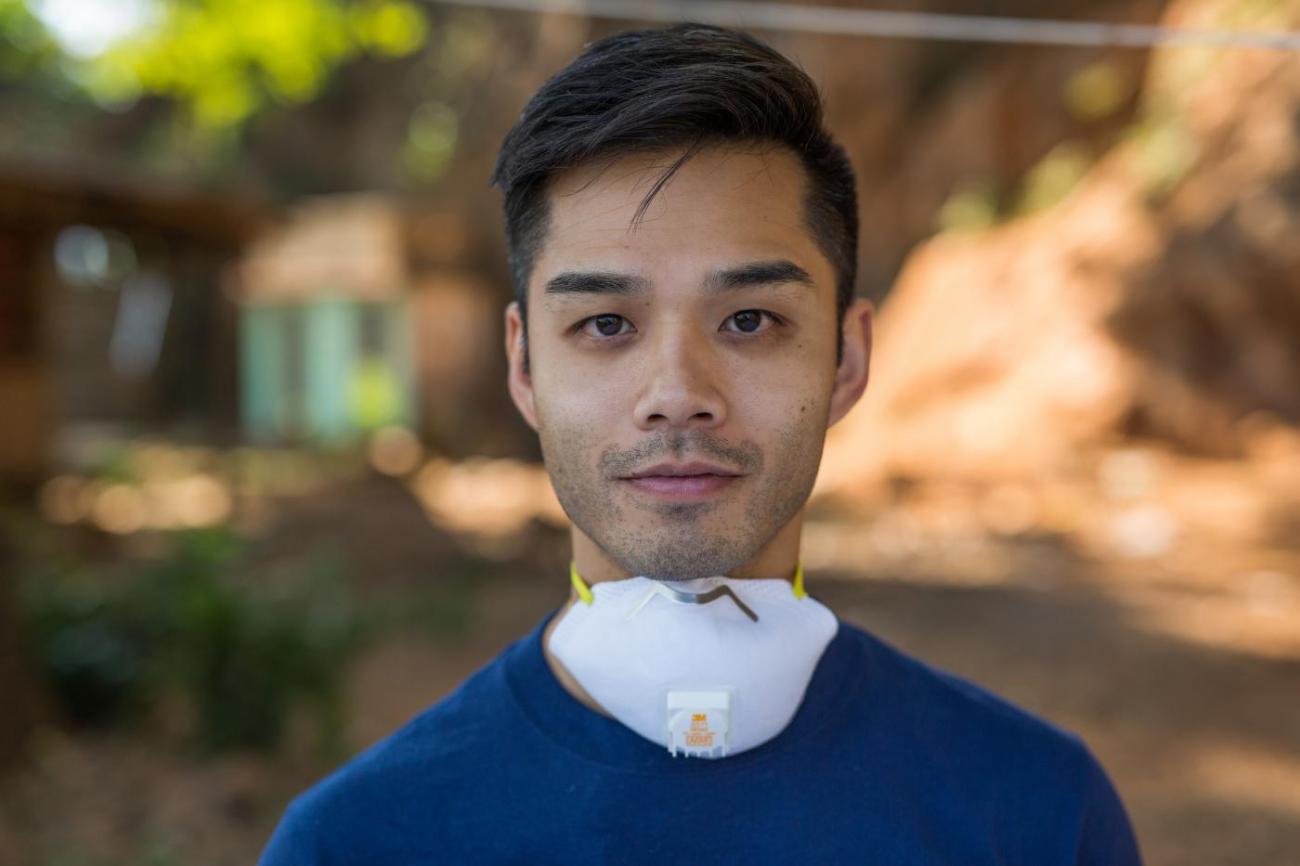 A head shot of wildlife veterinarian Marc Valitutto standing outside Kjwe Min Gu cave in Myanmar