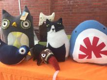 Animal plush by local artisan Tigerflight, one of the GRUMP holiday market vendors. Animal Plush Made By TigerFlight for GRUMP Holiday Market
