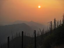 Smoke shown after extensive wildfire in Klamath region