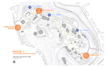 In 2019, the Zoo will reduce the 13 public entrances to three main entrances and three temporary consolidated entrances at existing parking lots. In 2019, the Zoo will reduce the 13 public entrances to three main entrances and three temporary consolidated entrances at existing parking lots.